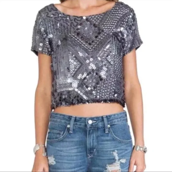 Tularosa metallic crop top XS EUC - Picture 2 of 5